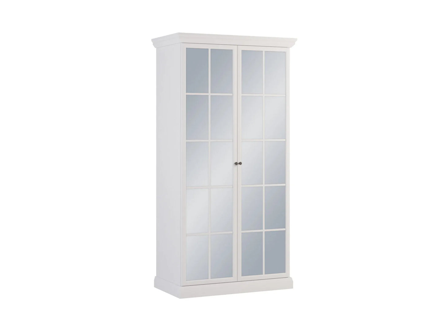 Szafa Lucca White lustrzane fronty dwudrzwiowa