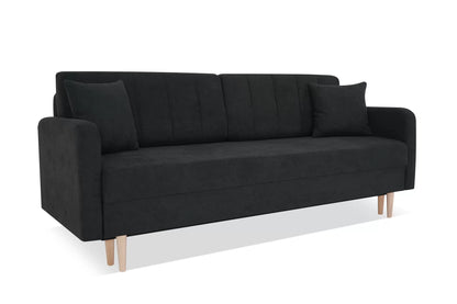 Sofa Spark antracyt dzianina nowoczesny nóżki drewniane