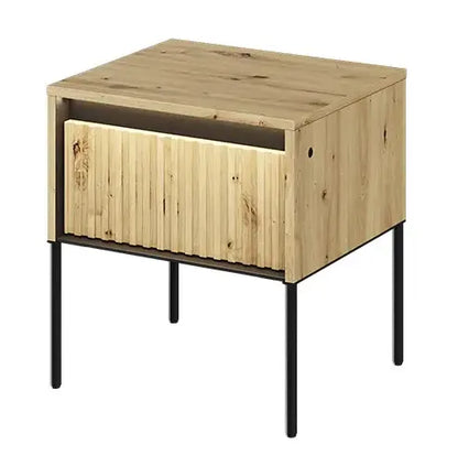 Stolik nocny Trend frezowany nowoczesny dąb artisan