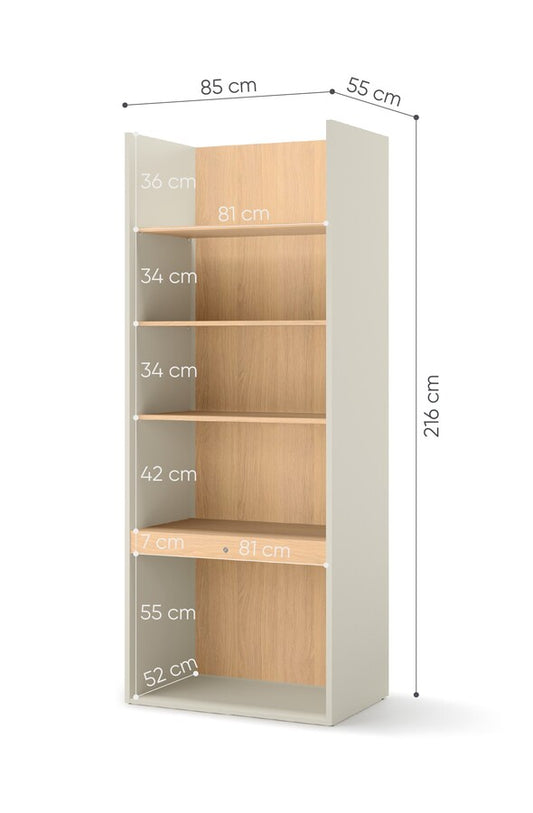 Regał szeroki WOOW WO-04 vinceza bielona