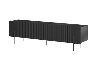 Szafka RTV Malmi 200 czarna metalowe nóżki