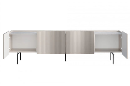 Szafka RTV Malmi 200 cashmere czarne nóżki