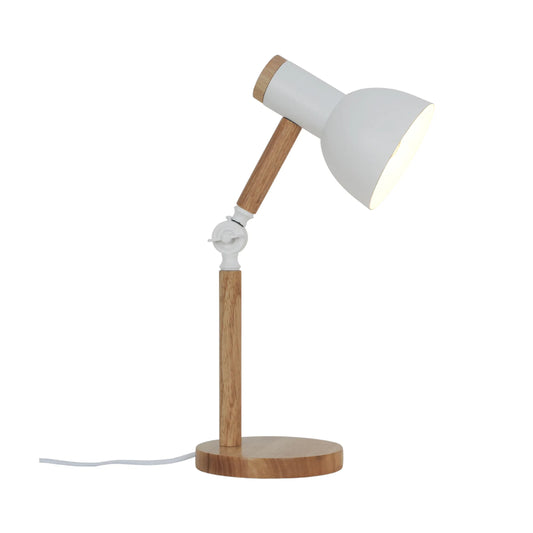 Lampa stołowa Gemini biała skandynawska