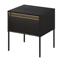 Stolik nocny Trend frezowany nowoczesny czarny