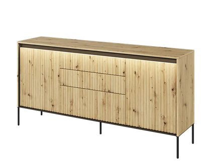 Komoda Trend długa z oświetleniem dąb artisan