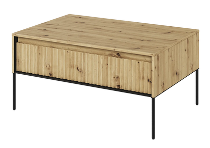 Stolik kawowy Trend dąb artisan frez metalowe nogi