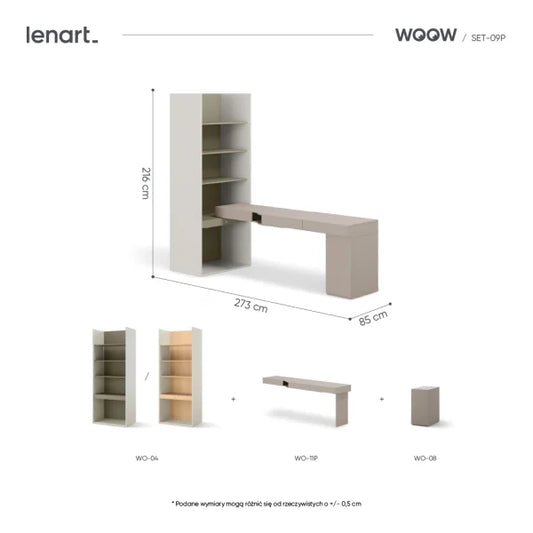 Zestaw Mebli WOOW SET-09P eukaliptus