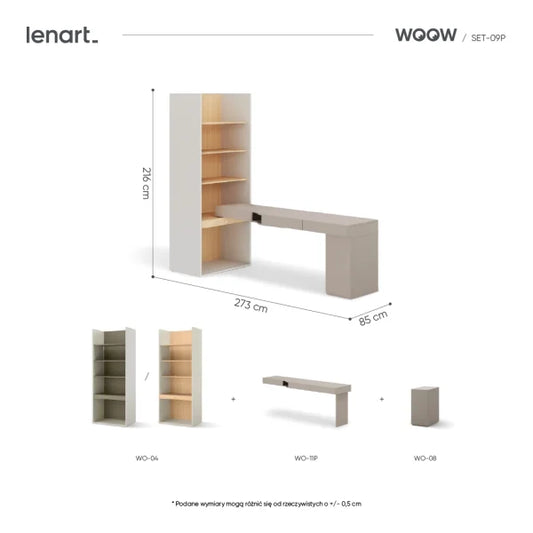 Zestaw mebli WOOW SET-09P vincenza bielona