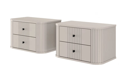 Szafki nocne Vesper wiszące cashmere czarne dodatki