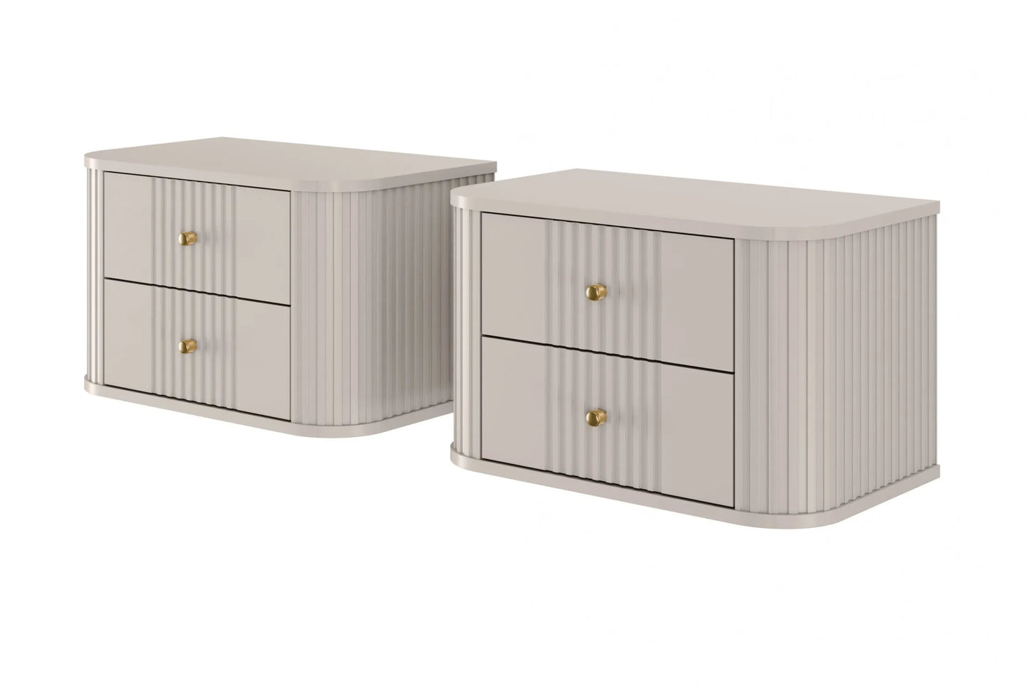 Szafki nocne Vesper wiszące cashmere ze złotem