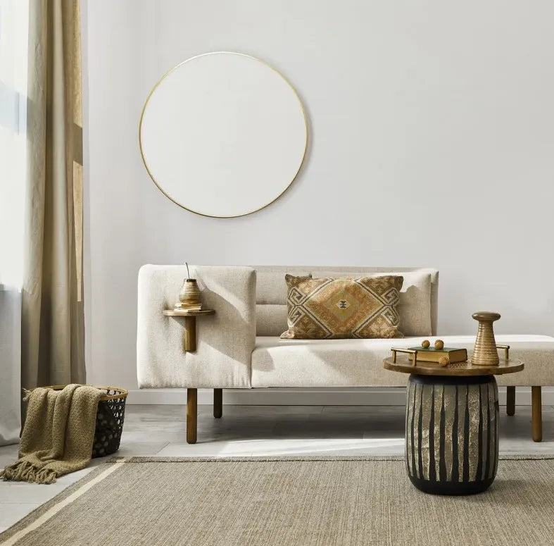 Lustro Loft złota rama