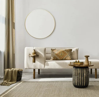 Lustro Loft złota rama