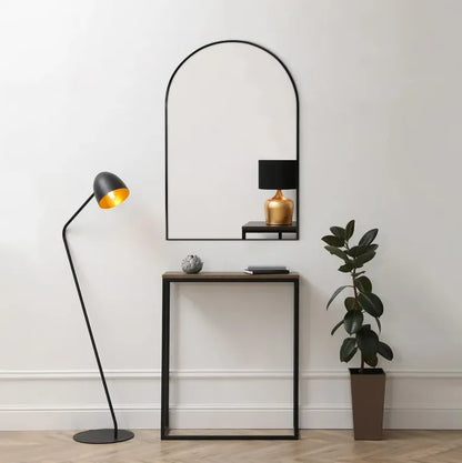 Lustro Arche czarna rama półokrągła