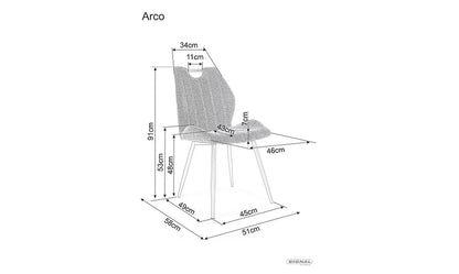 Krzesło Arco cynamonowe velvet